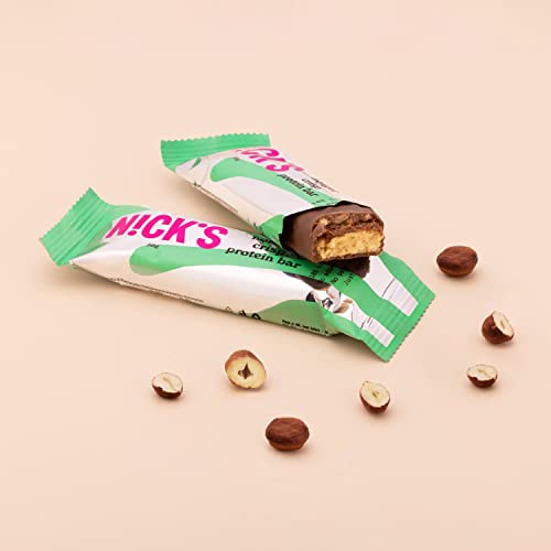 Nicks Protein Bar mix, barre di proteine cheto snack a basso contenuto di carboidrati senza zucchero aggiunto, senza glutine | Proteina 15g con collagene (9 barre proteiche x 50g)