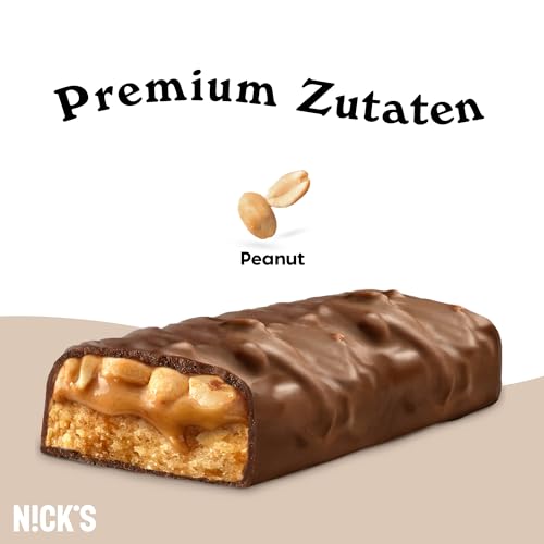 Nicks Protein Bar mix, barre di proteine cheto snack a basso contenuto di carboidrati senza zucchero aggiunto, senza glutine | Proteina 15g con collagene (9 barre proteiche x 50g)