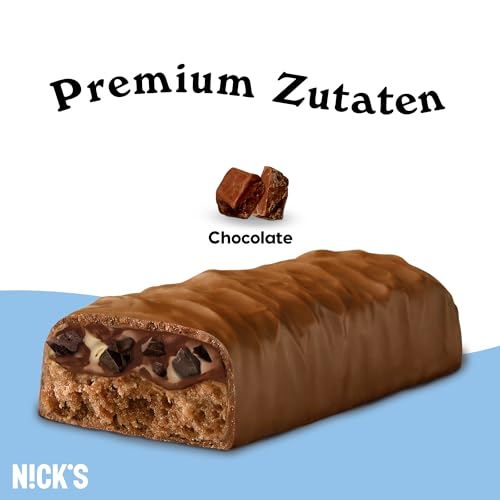 Nicks Protein Bar mix, barre di proteine cheto snack a basso contenuto di carboidrati senza zucchero aggiunto, senza glutine | Proteina 15g con collagene (9 barre proteiche x 50g)