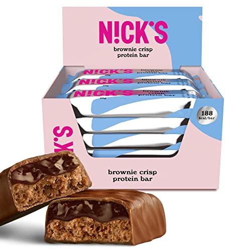Nicks Protein Bar mix, barre di proteine cheto snack a basso contenuto di carboidrati senza zucchero aggiunto, senza glutine | Proteina 15g con collagene (9 barre proteiche x 50g)