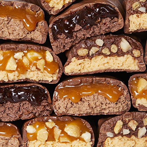 Nicks Protein Bar mix, barre di proteine cheto snack a basso contenuto di carboidrati senza zucchero aggiunto, senza glutine | Proteina 15g con collagene (9 barre proteiche x 50g)
