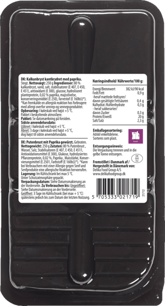 Kalkun m Paprika God Smag 250 g