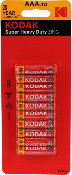 Kodak Zinc Extra Duty AAA Batteri - 10 pk