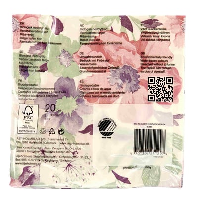 20stk Servietter 3-lag rododendron