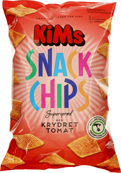 Kims Snack Chips Krydret Tomat 160 G