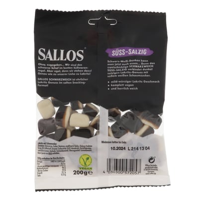 Sallos Schwarzweich Süß-Salzig 200G