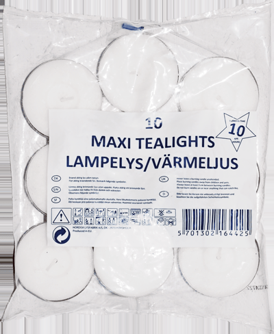 Lampelys 10 timers 10 stk