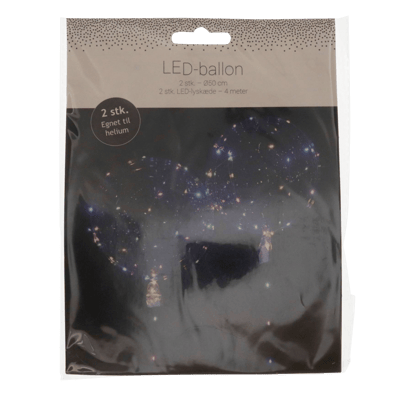 LED BALLON 2STK Multifarvet Ø50CM