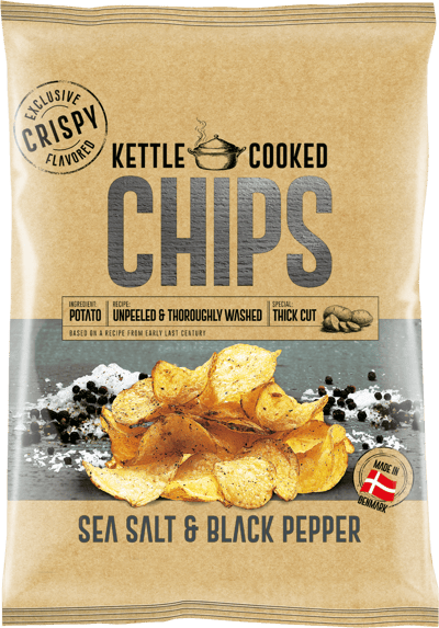 Kettle Cooked Sea Salt & Black Pepper 150g