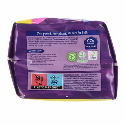 Libresse Ultra Goodnight Large+ natbind med vinger 18 stk