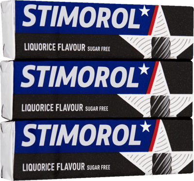 Stimorol Real Liquorice Sukkerfri 3-Pak 42 g
