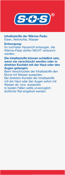 Varmebælte SOS m 4 Varme Pads