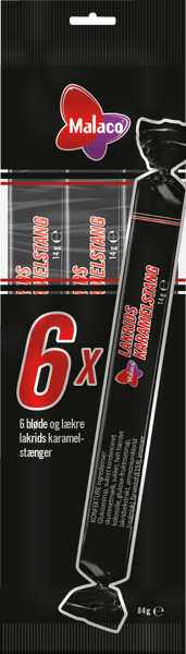 Malaco Lakridskaramelstang 6-pak 84 g