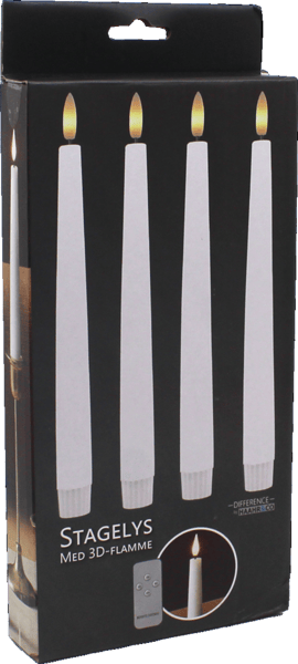 Led Stagelys 4 stk m Fjernbetjenng