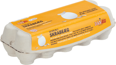 Danæg skrabeæg 10 stk str M L