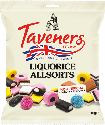 Taveners Liquorice Allsorts 900g