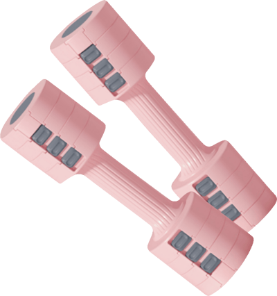 Håndvægtsæt 5 kg justerbart rosa