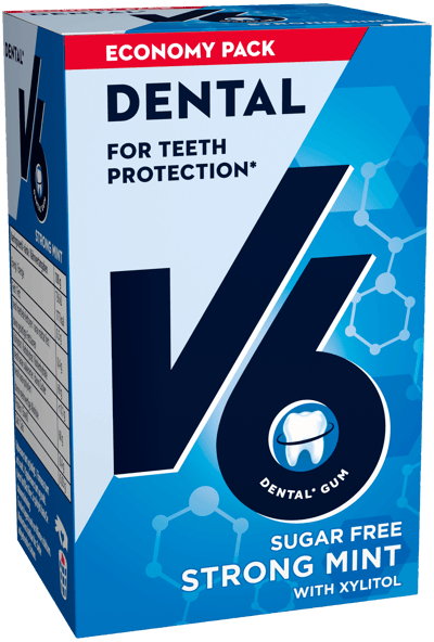 V6 Strong Mint Økonomipakke 72 g