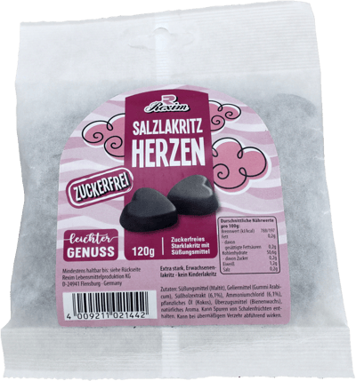 Lakridshjerter Rexim Sukkerfri 120g