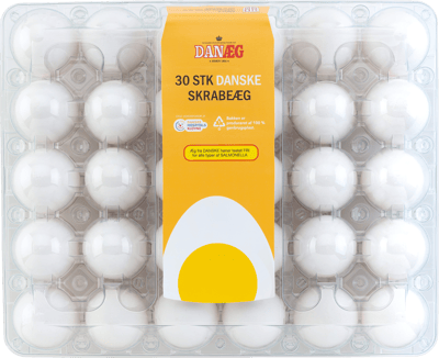 Danæg Skrabeæg 30 stk str S M