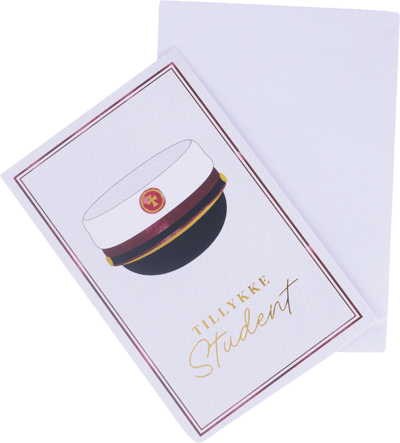 Kort M Kuvert Balloner + gav Blå