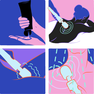 Syndig luxy blå Ekstra Kraftig Magic Wand Vibrator