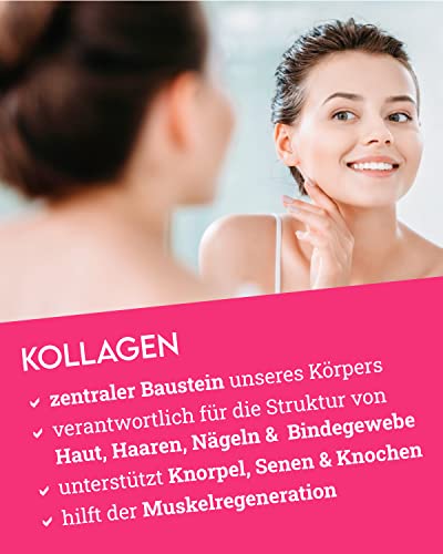 Zuckerfreilich Collagen Pulver Kokos 240g Ohne Zucker, Kollagen MIT Vitaminen, Zuckerfreies Protein und SpurenElementen, Hochdosert MIT 7.000 mg Kolagenhidrolysat Pro Portion