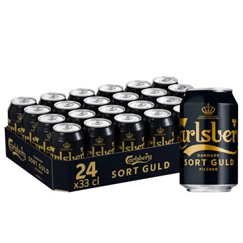 Carlsberg Black Gold Pilsner - 5,8% øl, 24x33cl kan