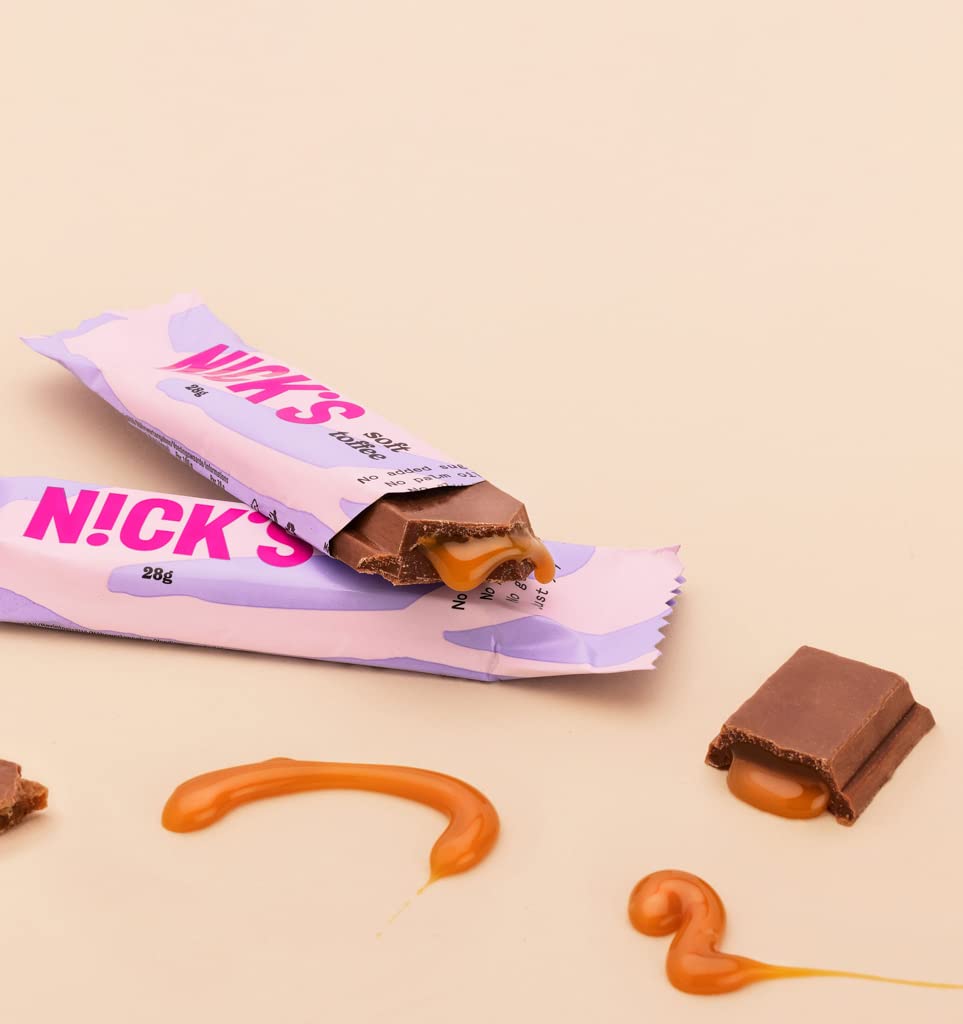 Nicks choklad keto bar favoriter blandas med chokladkakor utan tillsatt socker, glutenfri, lågkolhydrat godis (12 snacks barer)