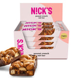 Nicks Keto Bar Almond Crunch, barra de nuez de almendras de chocolate vegano, 173 calorías, 2.8 carbohidratos netos, sin azúcar agregada, dulces sin gluten, bajos carbohidratos (12x40 g)