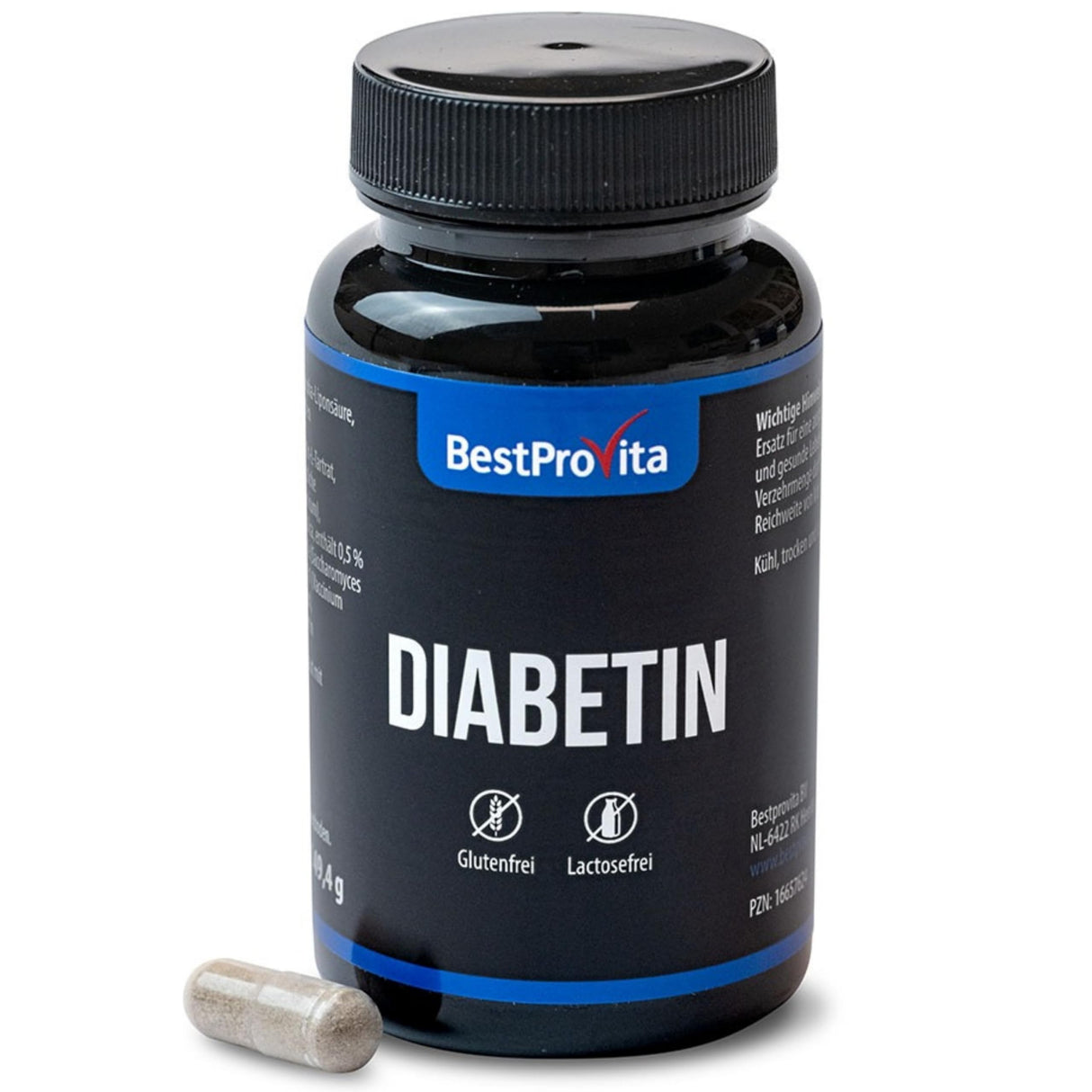 Bestprovita Cápsulas de diabetín (3 x 60 cápsulas de diabetín) - soporte de multivitaminas naturales para diabetes tipo 2, reducción de azúcar en la sangre y vitaminas de diabetes