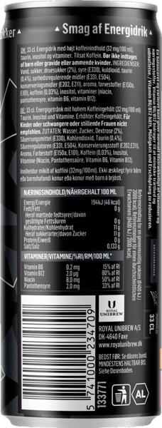 Faxe Kondi Energy Black Sleek 10x033L DS