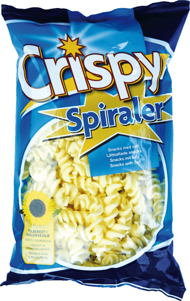 Krispigt salt spiraler 175 g