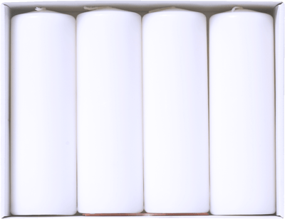 Bloklys 48x15cm Hvid 4-pak