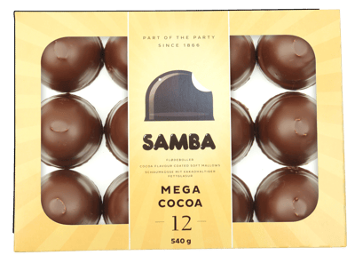 Samba mega choko flødeboller 12 stk 540 g