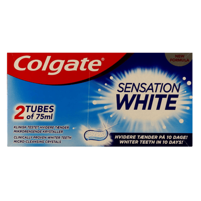 Colgate sensation vit tandpasta 2 x 75 ml