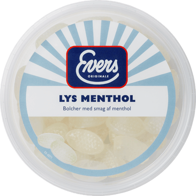 Evers Lys Menthol 180g Bøtte