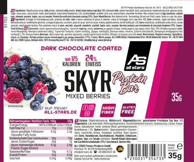 All Stars Skyr Protein Bar misto Bær 35G