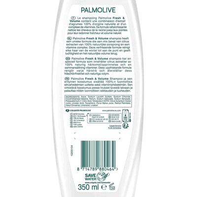 Șampon palmolive natural proaspăt și volum 350 ml