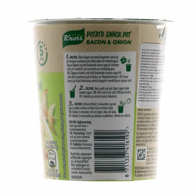 Knorr Snack Pot Mashed Potatoes m Bacon 51 g