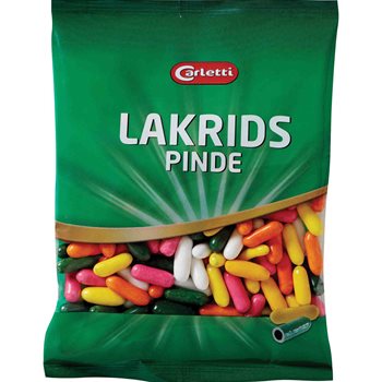 Carletti Licorice stikker 190 g.