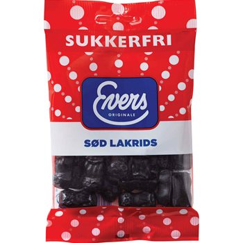 Evers sukkerfri sød lakrids 70 g.