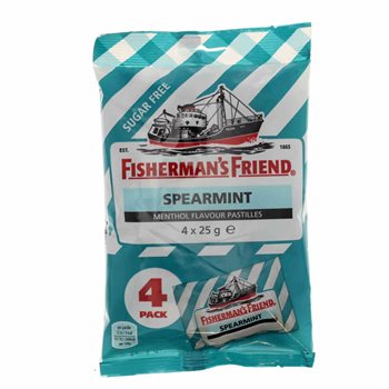 Fisherman's Friend Spearmint Sugar Gratis 4-Pack 100 g