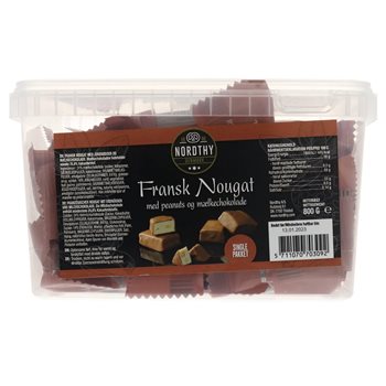 Nordthy French Nougat Peanuts/Chocolate 800 g.