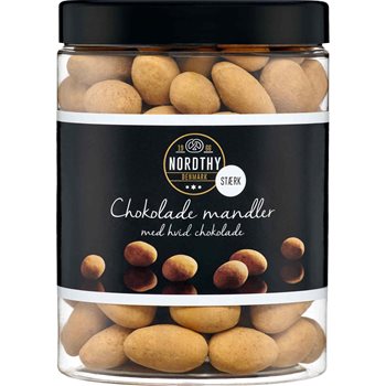 Nordthy Almonds con chocolate blanco fuerte 550 g.