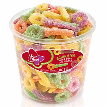 Rød bånd sikker vin gummi pacifiers 1200 g