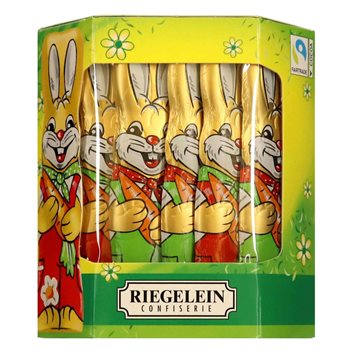 Riegelein Easter bunny solid 10-pack 125 g