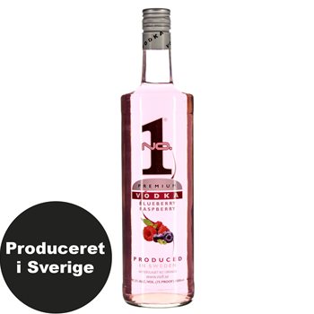 No.1 Premium vodka hindbær/blåbær 37,5% 1 l.