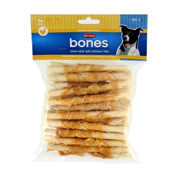 Beste venn Bones m/kylling tyggestikker 260g.