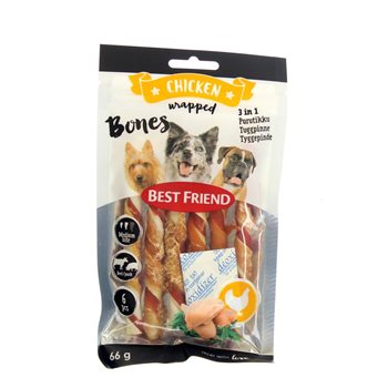 Beste venn Bones 3in1 Tyggestikker 6 stk. 66 g